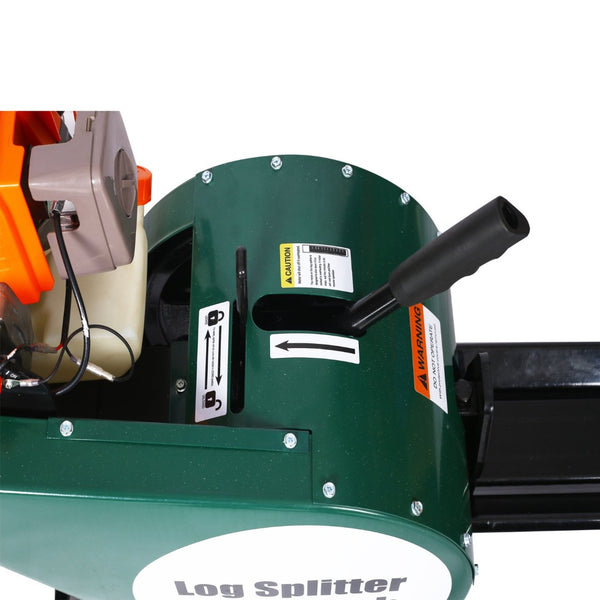 English Elm Double Flywheel Gas Log Splitter 7 Ton Kinetic 63cc Engine Portable Auto Return W46542961
