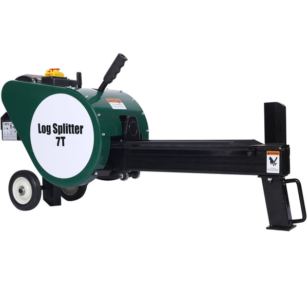 English Elm Double Flywheel Kinetic Electric Log Splitter 7 Ton Force Fast 2 Second Cycle W46542962
