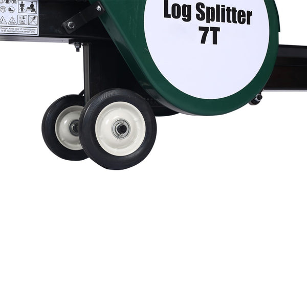 English Elm Double Flywheel Kinetic Electric Log Splitter 7 Ton Force Fast 2 Second Cycle W46542962