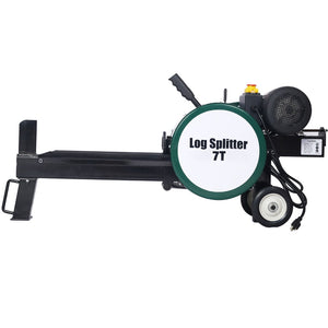 English Elm Double Flywheel Kinetic Electric Log Splitter 7 Ton Force Fast 2 Second Cycle W46542962
