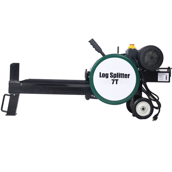 English Elm Double Flywheel Kinetic Electric Log Splitter 7 Ton Force Fast 2 Second Cycle W46542962