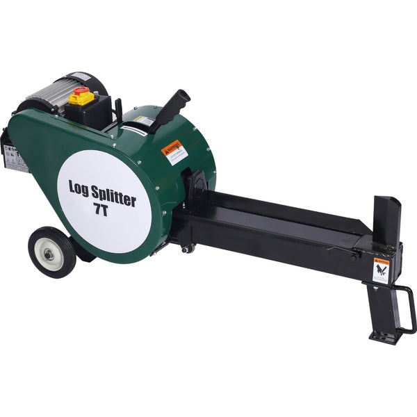 English Elm Double Flywheel Kinetic Electric Log Splitter 7 Ton Force Fast 2 Second Cycle W46542962