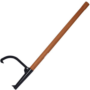 English Elm Log Peavy 48 Inch Hardwood Handle Toothed Steel Hook for Heavy Timber Rolling W46543812