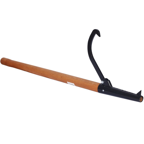 English Elm Log Peavy 48 Inch Hardwood Handle Toothed Steel Hook for Heavy Timber Rolling W46543812