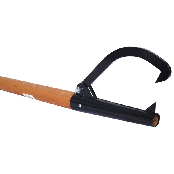 English Elm Log Peavy 48 Inch Hardwood Handle Toothed Steel Hook for Heavy Timber Rolling W46543812