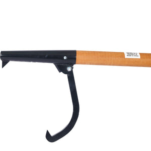 English Elm Log Peavy 48 Inch Hardwood Handle Toothed Steel Hook for Heavy Timber Rolling W46543812