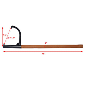 English Elm Log Peavy 48 Inch Hardwood Handle Toothed Steel Hook for Heavy Timber Rolling W46543812