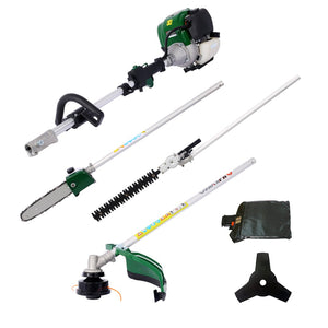 English Elm 4 in 1 Gas Multi Tool 38cc 4 Stroke Engine with Pole Saw Hedge Trimmer Brush Cutter W46552275