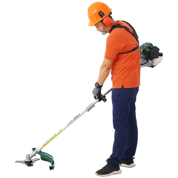 English Elm 4 in 1 Gas Multi Tool 38cc 4 Stroke Engine with Pole Saw Hedge Trimmer Brush Cutter W46552275