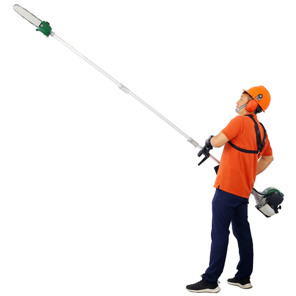 English Elm 4 in 1 Gas Multi Tool 38cc 4 Stroke Engine with Pole Saw Hedge Trimmer Brush Cutter W46552275