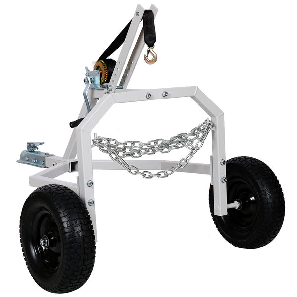 English Elm Atv Log Skidding Arch Heavy Duty Steel Frame 1000 Lb Winch Pneumatic Tires W46554594