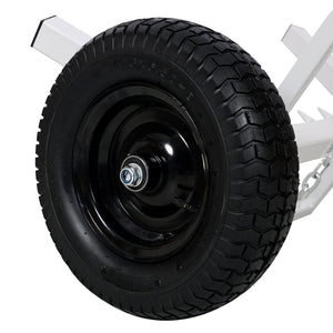 English Elm Heavy-duty Steel Log Dolly with Chain Binder for Timber Hauling on Rough Terrain W46554595