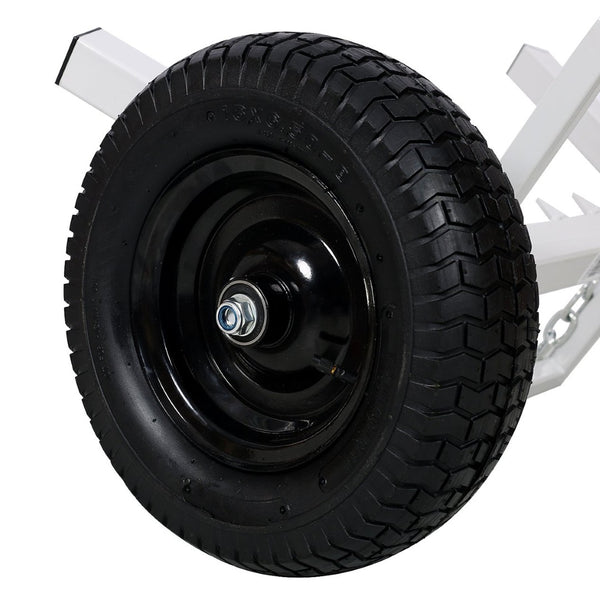 English Elm Heavy-duty Steel Log Dolly with Chain Binder for Timber Hauling on Rough Terrain W46554595