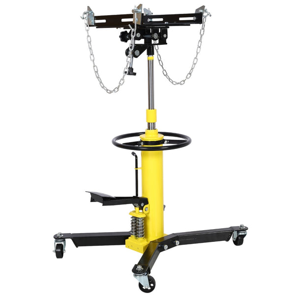 English Elm 1660lbs Hydraulic Transmission Jack Two Stage Foot Pump Shop Lift 32 to 70 Inch W46557316