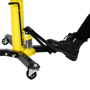 English Elm 1660lbs Hydraulic Transmission Jack Two Stage Foot Pump Shop Lift 32 to 70 Inch W46557316