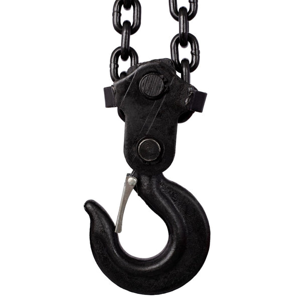 English Elm Chain Hoist 3 Ton Capacity Manual Steel Lift with Forged Hooks for Industrial Use Yellow W46557614