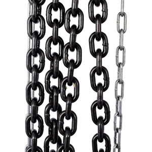 English Elm Chain Hoist 3 Ton Capacity Manual Steel Lift with Forged Hooks for Industrial Use Yellow W46557614