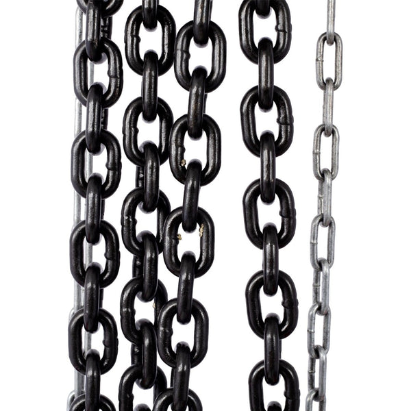 English Elm Chain Hoist 3 Ton Capacity Manual Steel Lift with Forged Hooks for Industrial Use Yellow W46557614