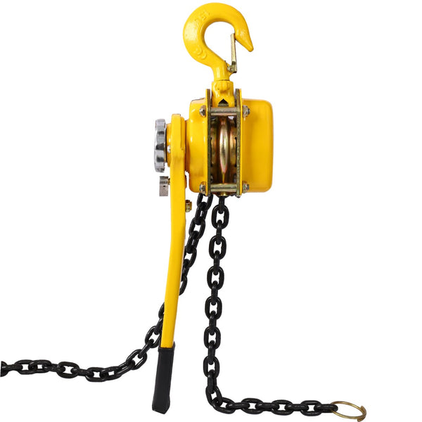 English Elm Lever Chain Hoist 1.5 Ton Galvanized Steel Ratchet Puller with Rotating Safety Hooks W46557619