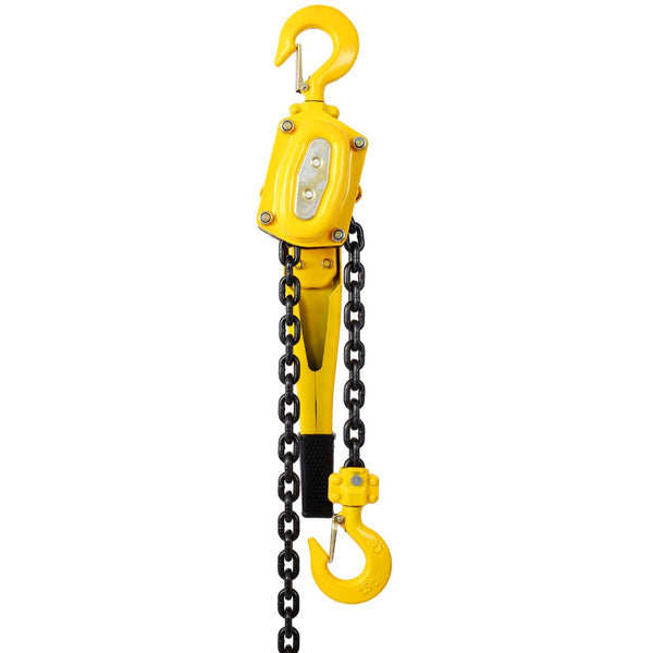 English Elm Lever Chain Hoist 1.5 Ton Galvanized Steel Ratchet Puller with Rotating Safety Hooks W46557619