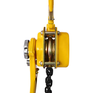 English Elm Lever Chain Hoist 1.5 Ton Galvanized Steel Ratchet Puller with Rotating Safety Hooks W46557619