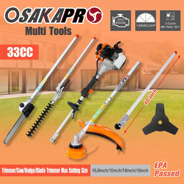 English Elm 10 Attachment 33cc Gas Yard System with Pole Saw Hedge Trimmer and Brush Cutter W46558448