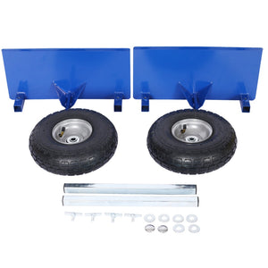 English Elm 600lb Panel Dolly Alloy Steel Frame with Pneumatic Wheels for Heavy Jobsite Use Blue W46559169