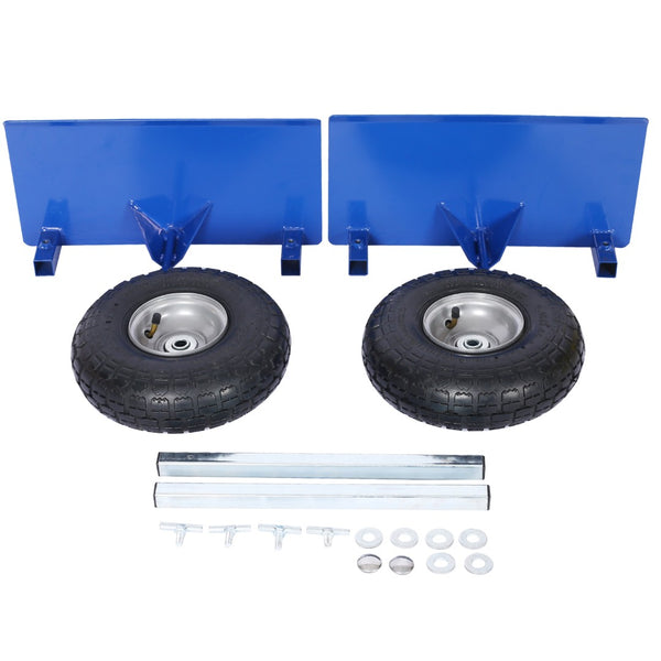 English Elm 600lb Panel Dolly Alloy Steel Frame with Pneumatic Wheels for Heavy Jobsite Use Blue W46559169