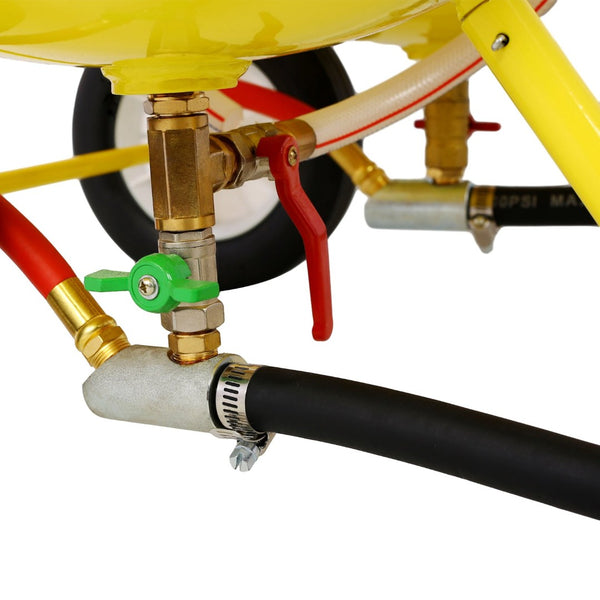 English Elm Dual Tank Abrasive Blaster with Steel Hoppers Quick-change Valve and Four Nozzle Sizes W46559178