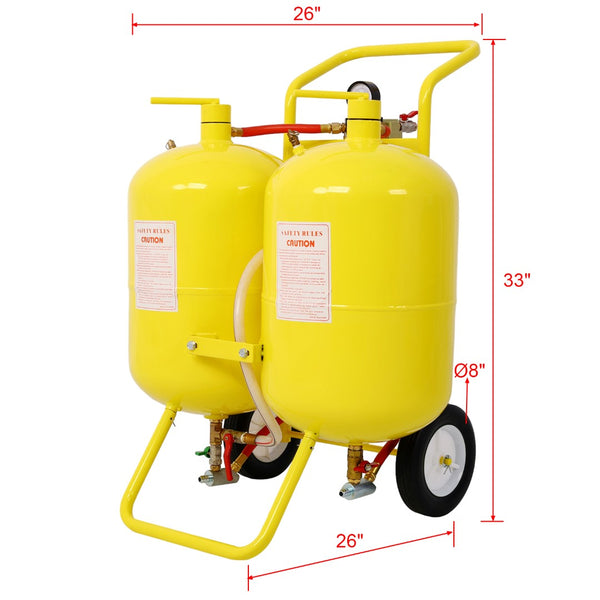 English Elm Dual Tank Abrasive Blaster with Steel Hoppers Quick-change Valve and Four Nozzle Sizes W46559178