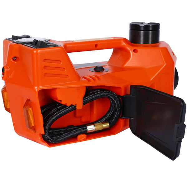 English Elm Electric Hydraulic Floor Jack Kit 5 Ton 12v with Impact Wrench and Led Light W46560408
