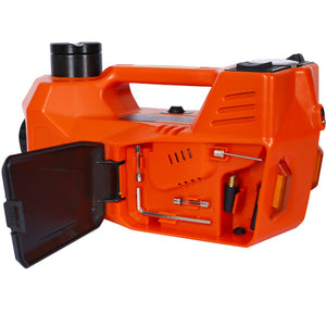 English Elm Electric Hydraulic Floor Jack Kit 5 Ton 12v with Impact Wrench and Led Light W46560408