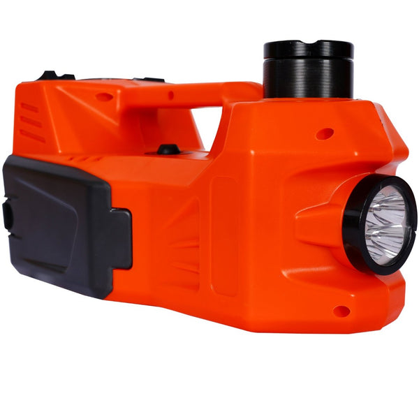 English Elm Electric Hydraulic Floor Jack Kit 5 Ton 12v with Impact Wrench and Led Light W46560408
