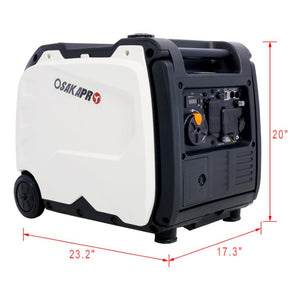 English Elm Super Quiet 4500W Inverter Generator Portable Pure Sine Wave RV Ready Electric Start Gray W46560431