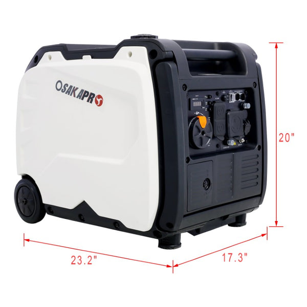 English Elm Super Quiet 4500W Inverter Generator Portable Pure Sine Wave RV Ready Electric Start Gray W46560431