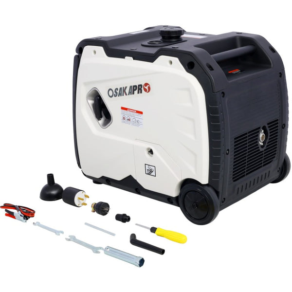 English Elm Super Quiet 4500W Inverter Generator Portable Pure Sine Wave RV Ready Electric Start Gray W46560431