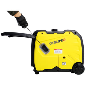 English Elm Super Quiet 4500W Inverter Generator Portable Pure Sine Wave RV Ready Electric Start Yellow W46560432