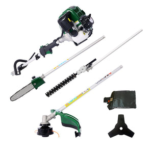 English Elm 4 Attachment Gas Powered Yard Tool System 31cc 4 Stroke Engine with Pole Saw Hedge Trimmer W46561886
