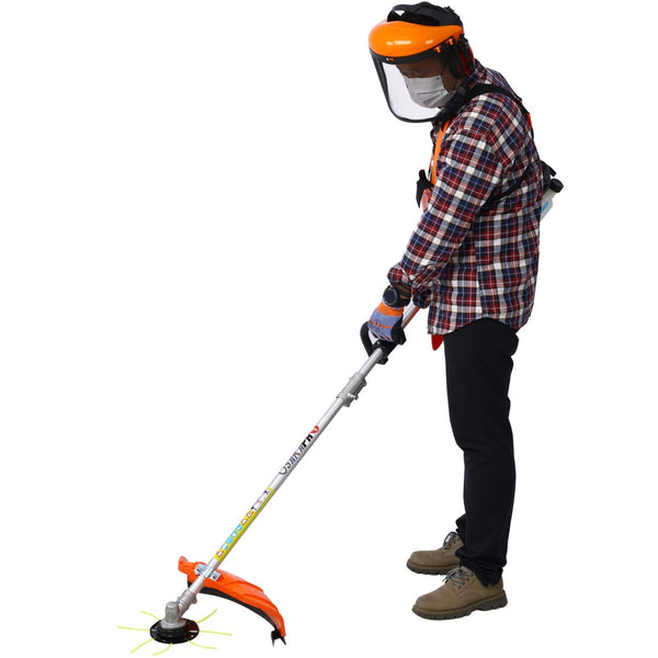 English Elm 8 in 1 Gas Powered Multi Attachment Yard Tool System with 56cc 2 Stroke Engine W46561889