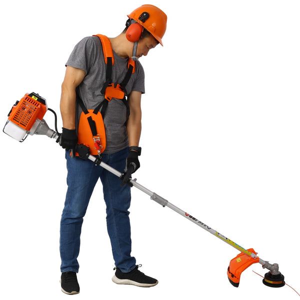 English Elm 8 in 1 Gas Powered Multi Attachment Yard Tool System with 56cc 2 Stroke Engine W46561889