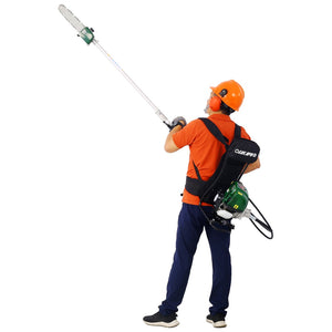 English Elm Backpack 4-stroke 38cc Gas Multi-tool System with Pole Saw and Hedge Trimmer W46561892