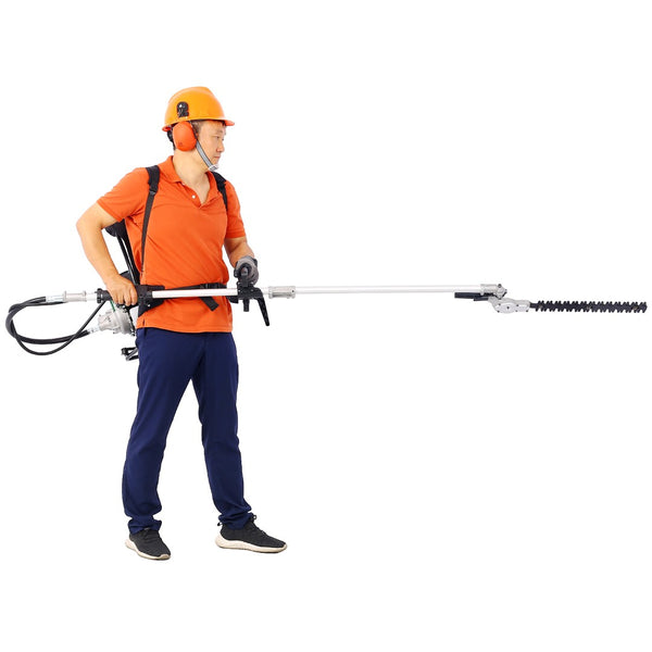 English Elm Backpack 4-stroke 38cc Gas Multi-tool System with Pole Saw and Hedge Trimmer W46561892