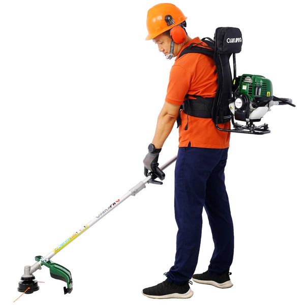 English Elm Backpack 4-stroke 38cc Gas Multi-tool System with Pole Saw and Hedge Trimmer W46561892