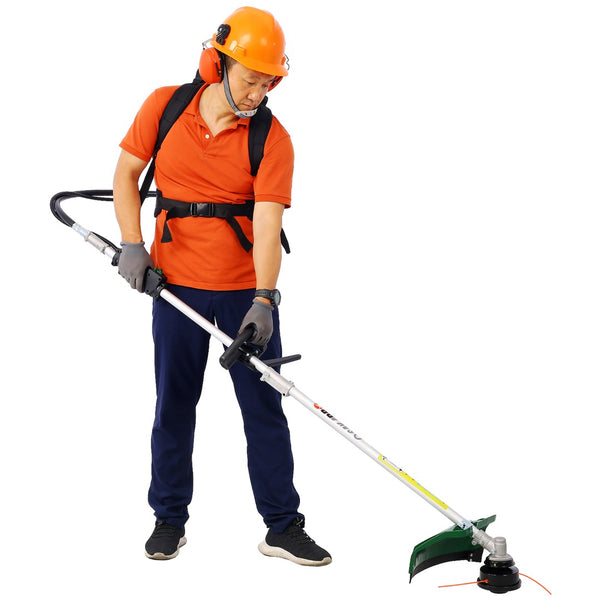 English Elm Backpack 4-stroke 38cc Gas Multi-tool System with Pole Saw and Hedge Trimmer W46561892