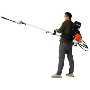 English Elm Backpack 52cc Gas Multi-tool System with Pole Saw Hedge Trimmer and Brush Cutter W46561895