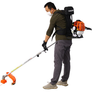 English Elm Backpack 52cc Gas Multi-tool System with Pole Saw Hedge Trimmer and Brush Cutter W46561895