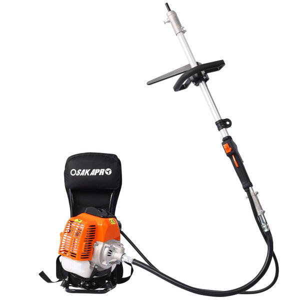 English Elm Backpack 52cc Gas Multi-tool System with Pole Saw Hedge Trimmer and Brush Cutter W46561895