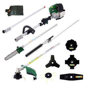 English Elm 9 in 1 Gas Powered 38cc 4 Stroke Multi Attachment Outdoor Power Tool System W46564151