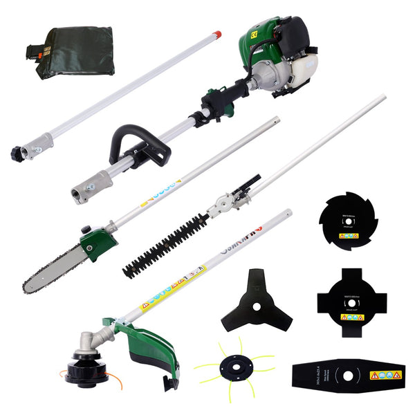 English Elm 9 in 1 Gas Powered 38cc 4 Stroke Multi Attachment Outdoor Power Tool System W46564151