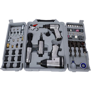 English Elm Air Tool Kit 71 Piece Pneumatic Set with Impact Wrench Ratchet Die Grinder Case W46564152